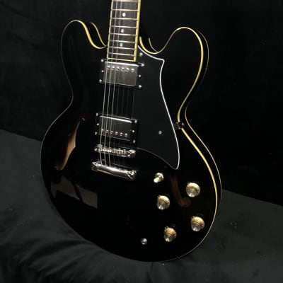 2018 Peerless Hardtail Black #6327 Semi Hollow Electric Archtop Guitar image 2