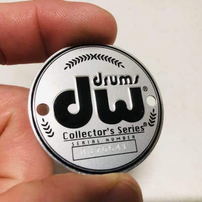 (3) DW Collector’s Black Silver Badges, Bass Tom Snare Drum with Consecutive￼ Serial #s image 3