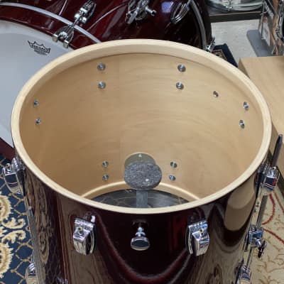 Ludwig Legacy Maple Drums 3pc Shell Pack in Burgundy Sparkle 14x22 16x16 9x13 image 14