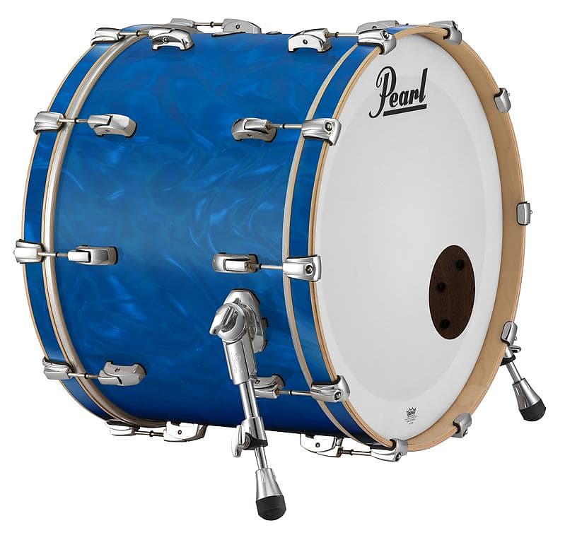 Pearl Music City Custom 20"x18" Reference Series Bass Drum w/o BB3 Mount BLUE SATIN MOIRE RF2018BX/C721 image 1