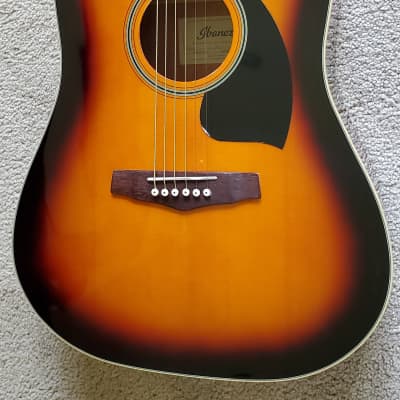 Ibanez PF15 Acoustic Guitar, Vintage Sunburst High Gloss image 2
