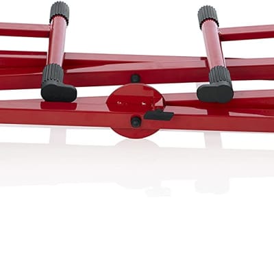 Gator Frameworks Deluxe Two Tier X Frame Keyboard Stand; Bright Red Finish (GFW-KEY-5100XRED) image 7