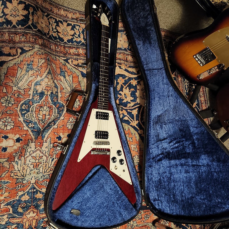 Greco FV600 Flying V 1978 - Cherry | Reverb