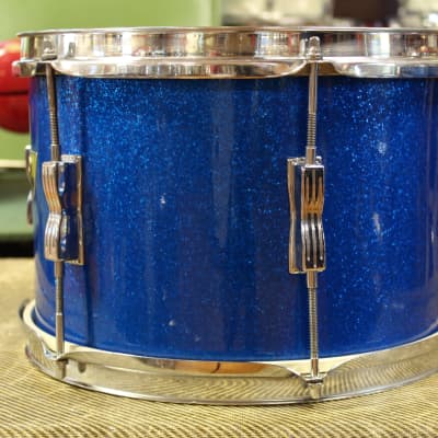 1969 Ludwig Club Date in Blue Sparkle 14x20 14x14 8x12 image 15