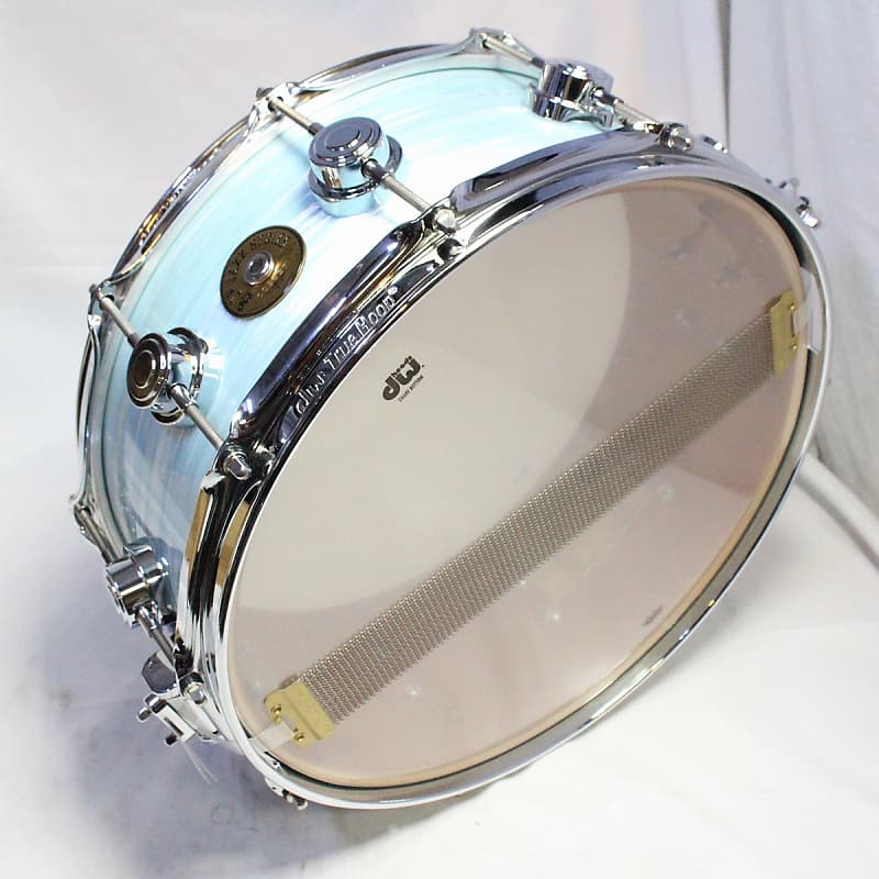 DW DW-CJ1455SD/FP-PBOY/C 14x5.5 Jazz Series Cherry/Gum Pale Blue Oyster Jazz  Series Snare Drum (02/05) | Reverb