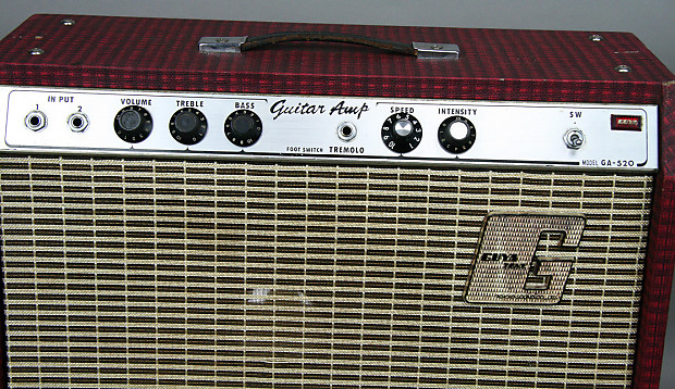 1960's Guyatone GA-520 Vintage Electric Guitar Tube Amplifier Amp