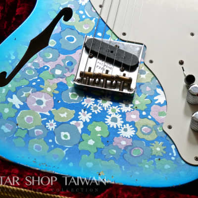 2018 Fender Custom Shop NAMM Limited Edition 50's Thinline Telecaster Relic-Blue Flower. image 5