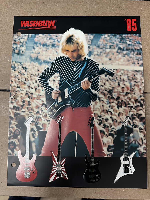 Washburn Guitar & Bass Catalog 1985 A5V 20V 10V G20V Force Reverb