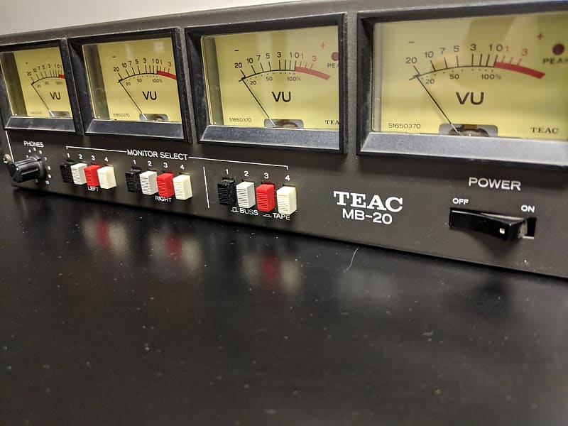 TEAC MB-20 Meter bridge - 4 Vintage VU Meters | Reverb