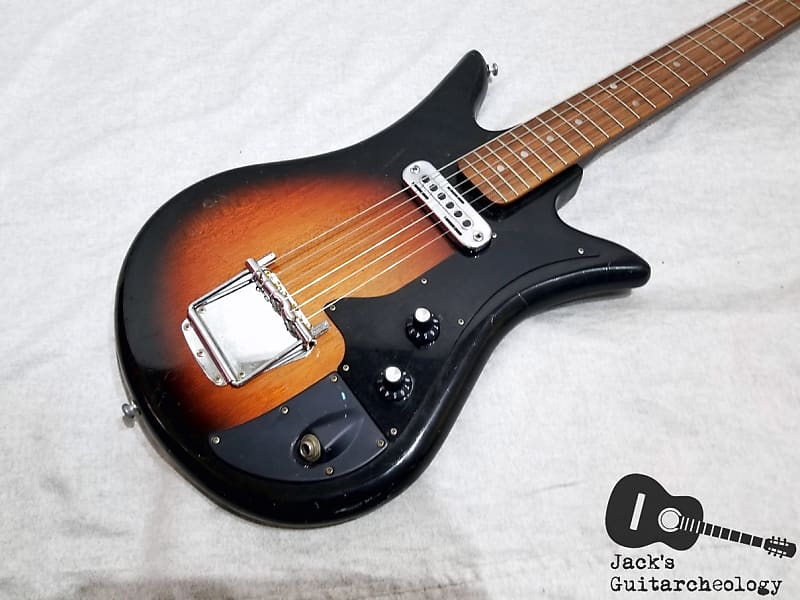 Teisco T-1 Tulip MIJ Electric Guitar (1960s, Aged Sunburst