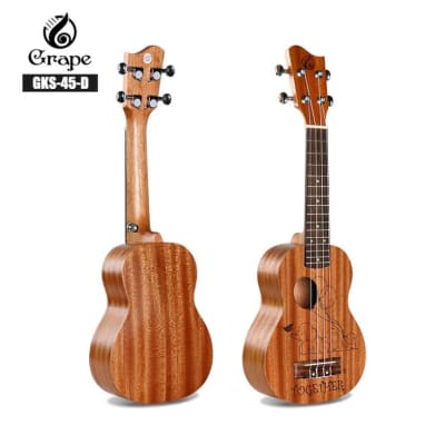 Grape GKS-45 A Pattern Natural Finish 21 Inch Ukulele image 7