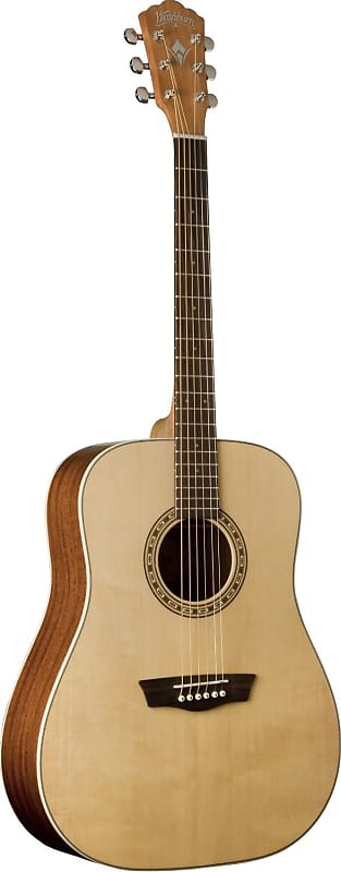 Washburn WD7S Harvest Series Dreadnought Acoustic Guitar - Natural Gloss image 1