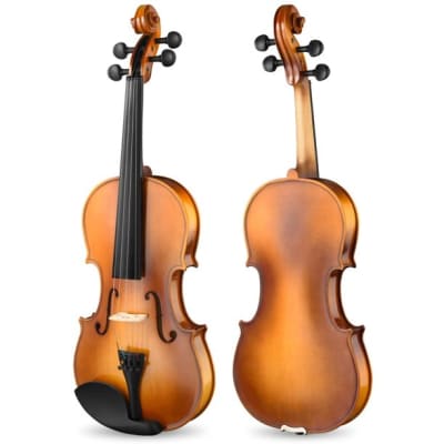 NEW OEM 4/4 Violin Set Full Size Fiddle for Adults Solid Wood with Two Bow EVA-330 image 3