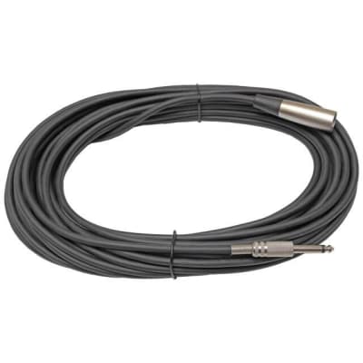 50 Ft Foot 3Pin Xlr Male To 1/4 Mono Ts Plug Mic Microphone Cable Cord 15M Meter image 2