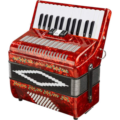 SofiaMari SM-2648, 26 Piano 48 Bass Accordion Regular Red Pearl image 3