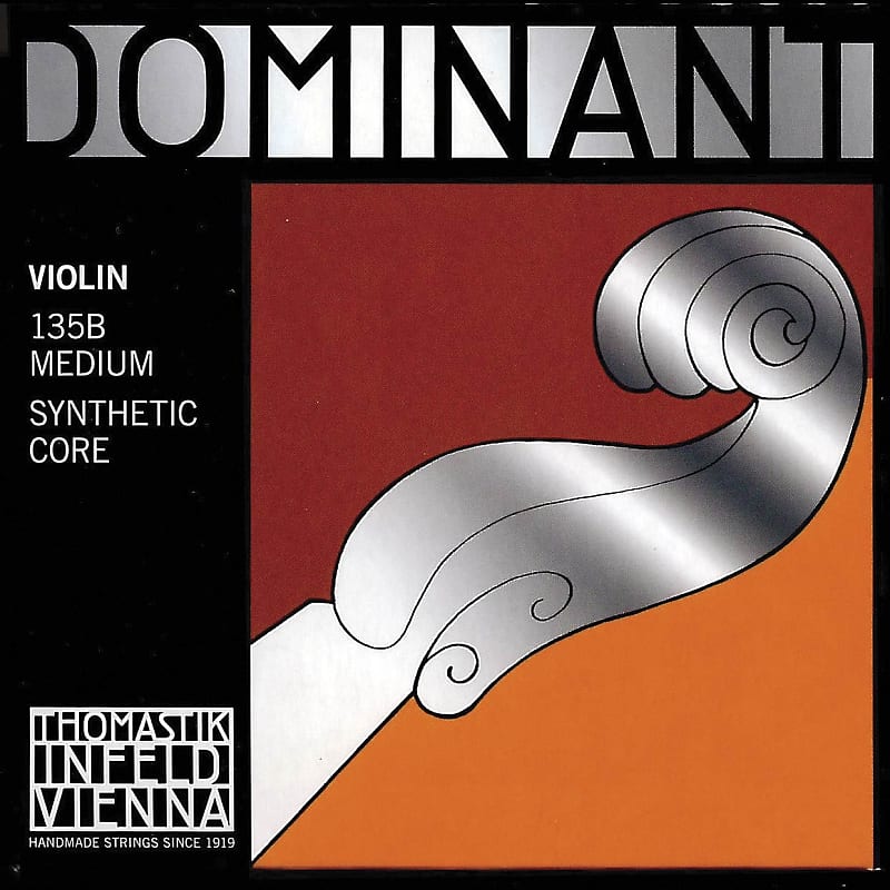 Thomastik Thomastik Dominant 4/4 Violin String Set - Medium Gauge - Steel Ball-End E image 1