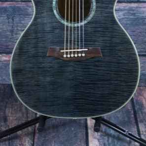 Ibanez A200E arched back acoustic electric Trans Black with hard shell case Reverb