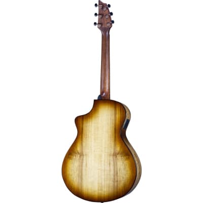 Breedlove ECO Pursuit Exotic S Concert CE Myrtlewood Electro-Acoustic Guitar in Amber image 3