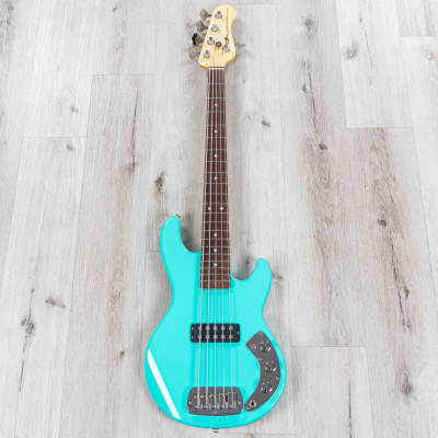 Mint G&L CLF Research L-1000 Series 750 5-String Bass, Caribbean Rosewood, Turquoise image 3