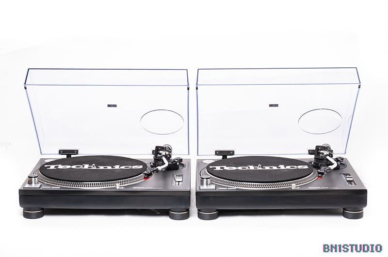 Technics SL1210 Mk2 Turntables, pair with slipmats and Reverb UK