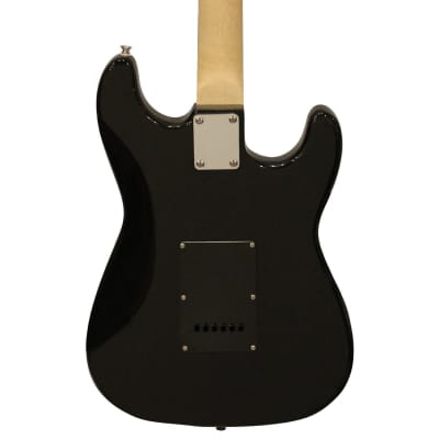 Sawtooth Left-Handed Black ES Series Electric Guitar w/ Chrome Pickguard - Includes: Accessories, Amp & Gig Bag image 10