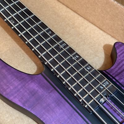 Schecter 5-String C-5 GT Satin Trans Purple 5-String Electric Bass Guitar B-stock image 7
