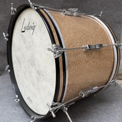 Ludwig 20"x14" Keystone Bass Drum 1965/66 – Champagne Sparkle – Restored image 2