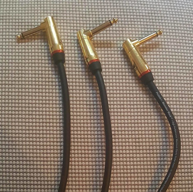 MONSTER CABLE 旧タイプMonster Rock 4本セット Open Box Monster Cable Monster Rock 1/4 Inch Dual Angled