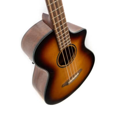 Breedlove Discovery S Concert sitka edgeburst cutaway acoustic electric bass guitar image 4