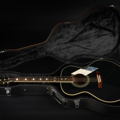 2000 Epiphone MIK SQ-180 Neil Diamond Signature Limited Edition - Metallic Black | Korea Custom Acoustic Guitar | Case image 24