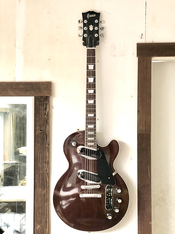 Greco PE-520 Single Cutaway Recording Guitar 1970s Vintage MIJ 1970s Walnut image 1