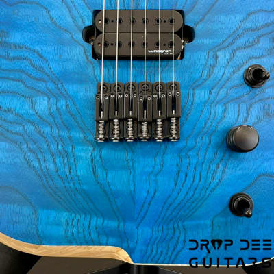 Skervesen Raptor 6 Electric Guitar w/ Case-See-Thru Blue image 7