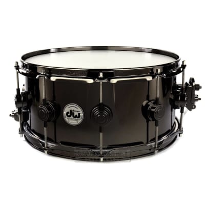 DW Collectors Black Nickel Over Brass Snare Drum 14x6.5 Black Nickel Hardware