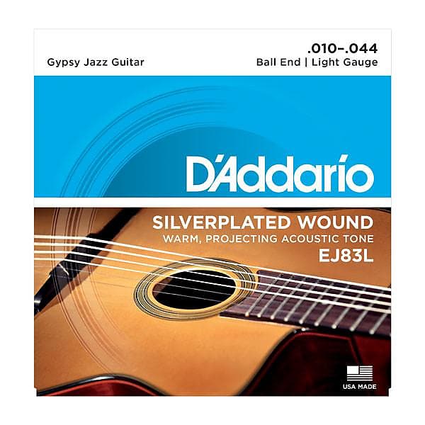 D'Addario EJ83L Silver Wound Gypsy Jazz Guitar String Light image 1