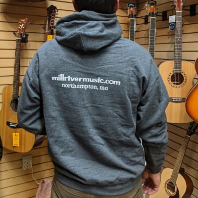 Mill River Music Pullover Hoodie 1st Edition Main Logo Unisex Ch Heather Large image 4