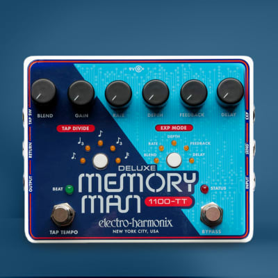 Electro-Harmonix Deluxe Memory Man 1100-TT Bucket Brigade Tap Delay Pedal | Used image 1