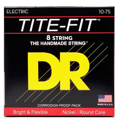 DR Strings Tite-Fit Nickel Plated Electric Guitar Strings: 8-String Medium 10-75 image 3