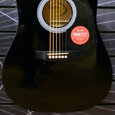 Fender Squier SA-105CE Dreadnought Black Electro Acoustic Guitar image 6
