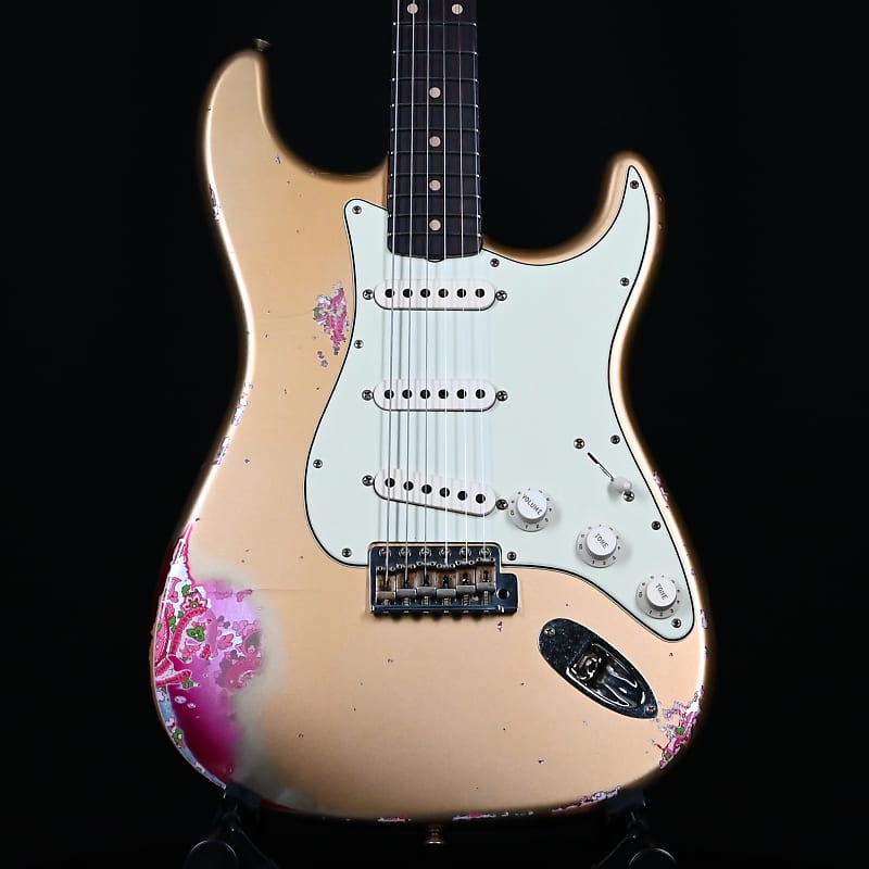 Fender Custom Shop 1962 Stratocaster Heavy Relic Aztec Gold/ Pink Paisley  Josefina Hand Wound Pickups 2024 (R138188)