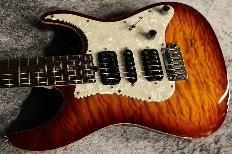 T's Guitars DST-Classic24 Ouilt Ash/Ebony Vintage Burst[Made in 