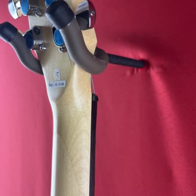 [USED] Hofner HCT-SH-BL-O 6 String Shorty Electric Travel Guitar w/Gig Bag, Blue (See Description) image 3