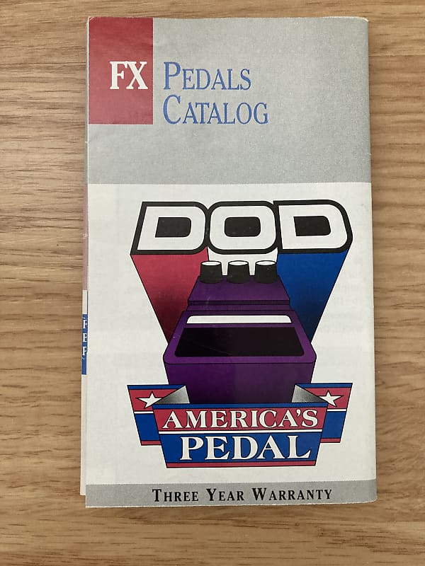 DOD Full Line Effects Pedal Color Catalog + New Releases 1990 Reverb