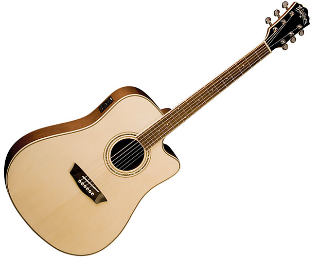Washburn WCD18CE Comfort Series Select Spruce Top Cutaway Dreadnought w/ Fishman 301T Electronics Natural image 2