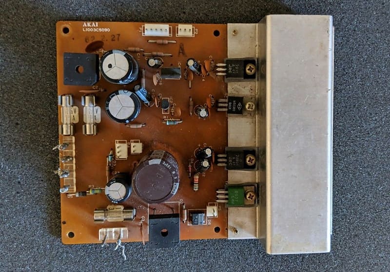 Akai AX80 Synthesizer Power Supply Board PCB - PARTS As Is image 1
