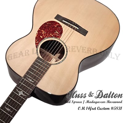 Huss & Dalton OM 14-fret Custom Red Spruce & Madagascar Rosewood handcrafted guitar 5831 image 7