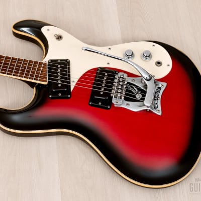 2000s Mosrite USA Ventures Model Mark I 1964 Vintage Reissue Red Sunburst w/ Vibramute, Fillmore image 10