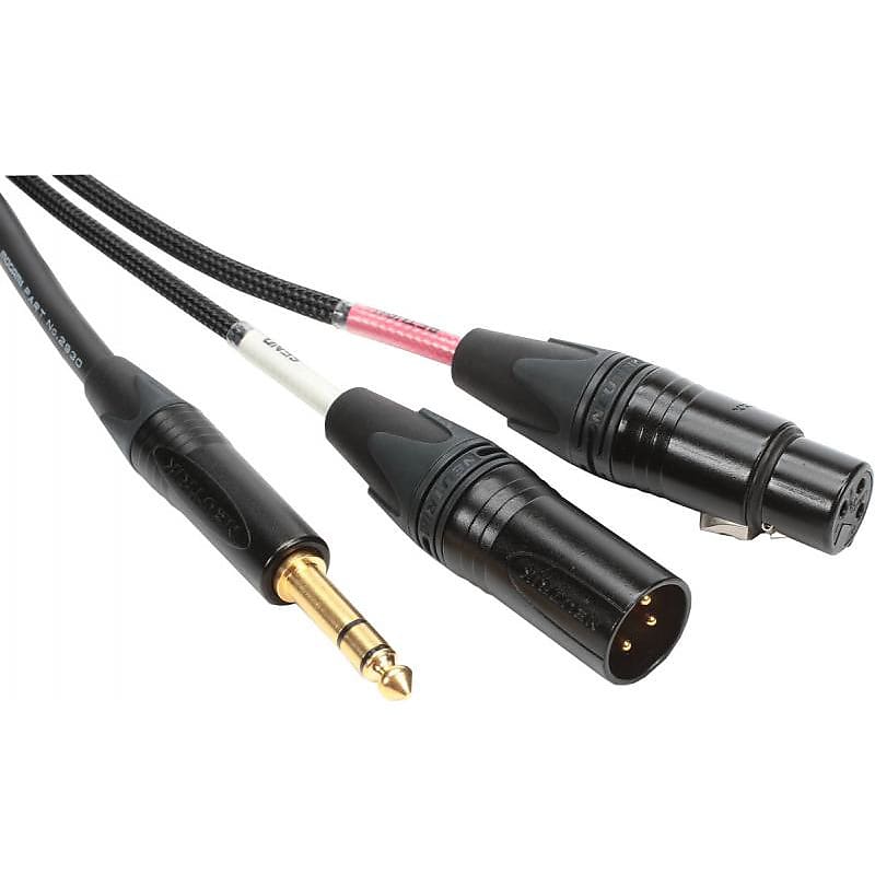 Mogami 1/4" TRS to Male/Female XLR Gold Send/Return Cable (12') image 1