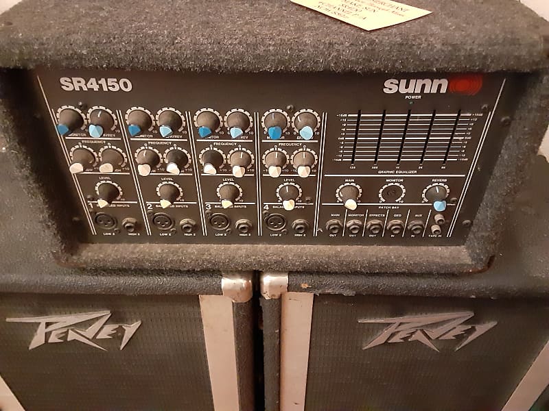 Sunn SR4150 P/A Head with Peavy speakers | Reverb