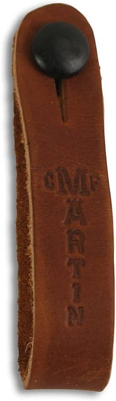 C.F. Martin & Co 18A0032 Guitar Leather Head Stock Strap Tie, Brown image 1