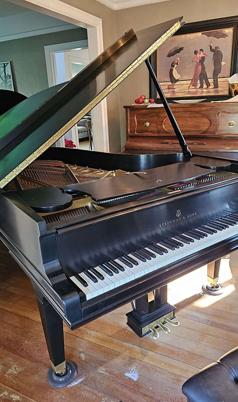 Steinway B 1889 - Hand Rub Ebony | Reverb